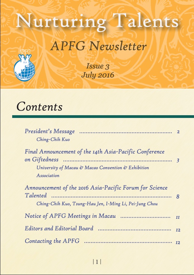 APFG Newsletter Issue 3